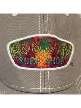 Ron Jon Surf Shop Taupe Cap with Colorful Pineapple Patch
